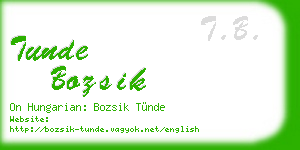 tunde bozsik business card